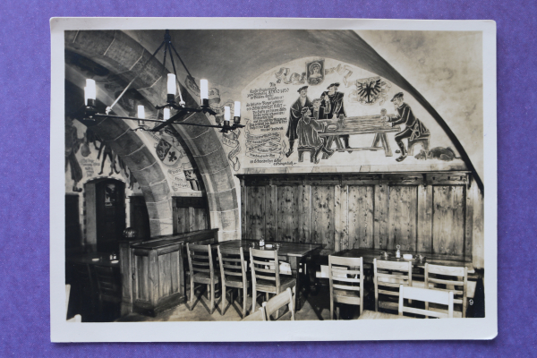 Ansichtskarte AK Breslau Wrocław 1938 Schweidnitzer Keller im Rathaus Restaurant Möbel Niederschlesien Ortsansicht Polen Polska